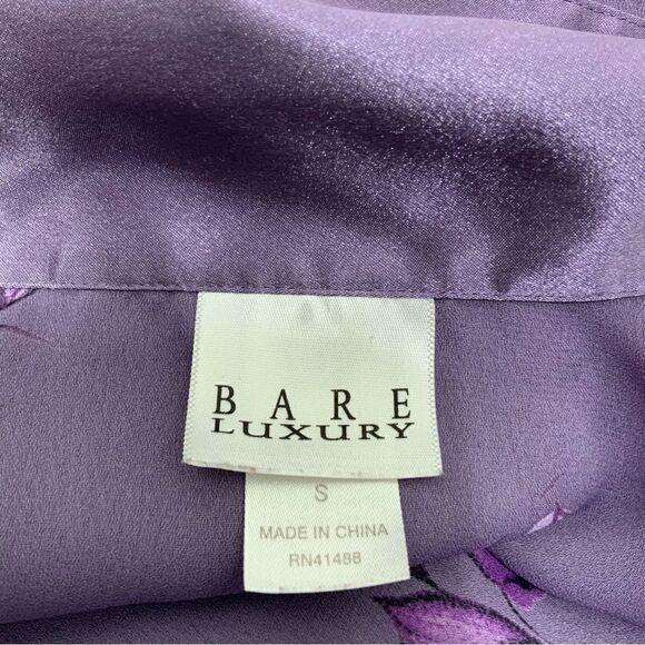 BARE LUXURY Semi sheer and satin loungewear pajama set - Picture 4 of 7